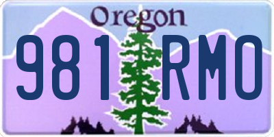 OR license plate 981RMO