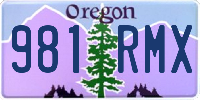 OR license plate 981RMX