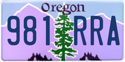 OR license plate 981RRA