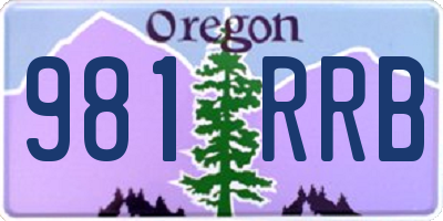 OR license plate 981RRB