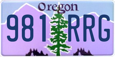 OR license plate 981RRG