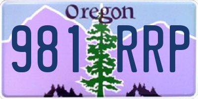 OR license plate 981RRP