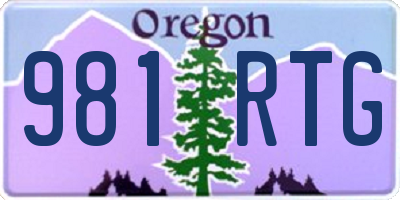 OR license plate 981RTG