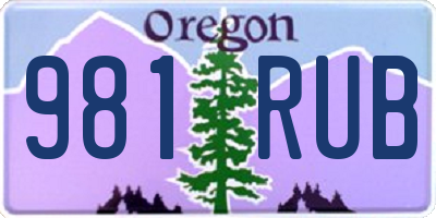 OR license plate 981RUB