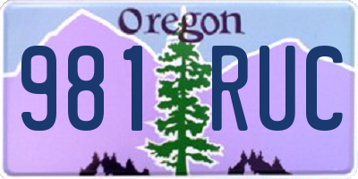 OR license plate 981RUC