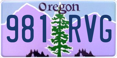 OR license plate 981RVG