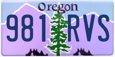 OR license plate 981RVS