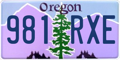 OR license plate 981RXE