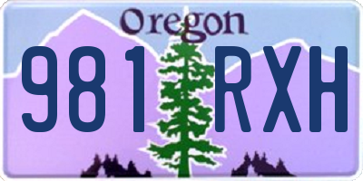 OR license plate 981RXH