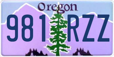 OR license plate 981RZZ