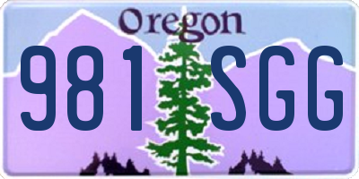 OR license plate 981SGG