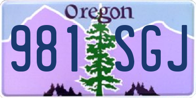 OR license plate 981SGJ