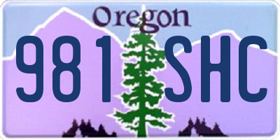 OR license plate 981SHC
