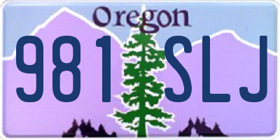 OR license plate 981SLJ