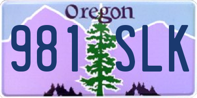 OR license plate 981SLK