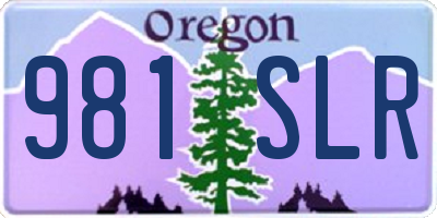 OR license plate 981SLR