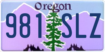 OR license plate 981SLZ