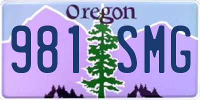 OR license plate 981SMG