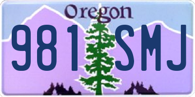 OR license plate 981SMJ