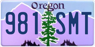 OR license plate 981SMT