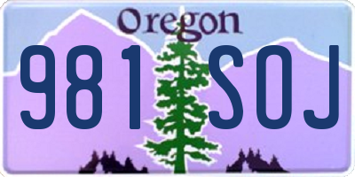 OR license plate 981SOJ