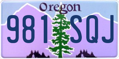 OR license plate 981SQJ