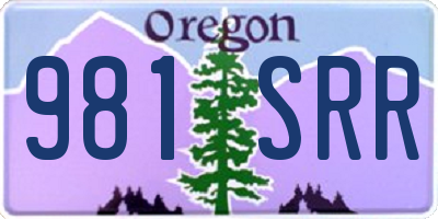 OR license plate 981SRR
