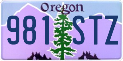 OR license plate 981STZ