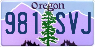 OR license plate 981SVJ