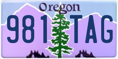 OR license plate 981TAG