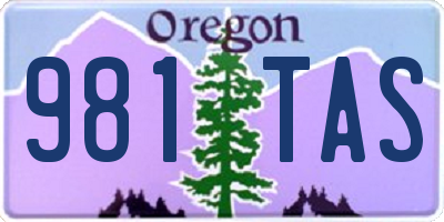 OR license plate 981TAS