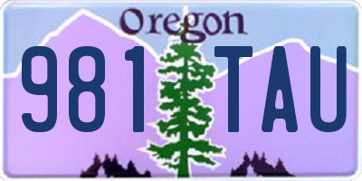 OR license plate 981TAU