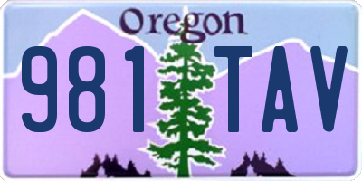 OR license plate 981TAV