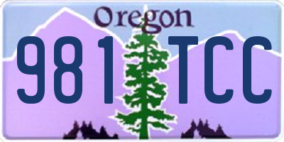 OR license plate 981TCC