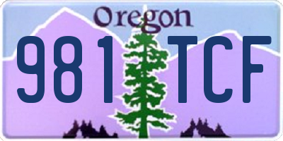 OR license plate 981TCF