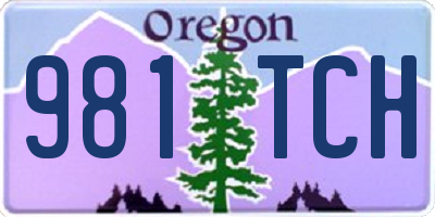 OR license plate 981TCH