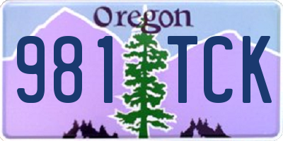 OR license plate 981TCK