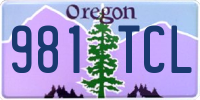 OR license plate 981TCL