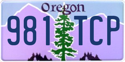 OR license plate 981TCP