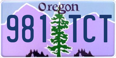 OR license plate 981TCT