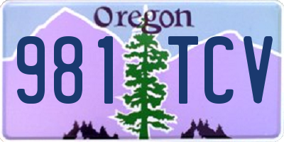 OR license plate 981TCV