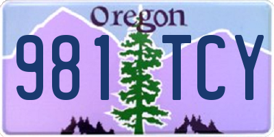 OR license plate 981TCY