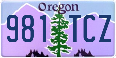 OR license plate 981TCZ