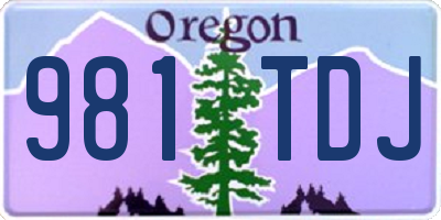 OR license plate 981TDJ