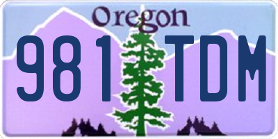 OR license plate 981TDM