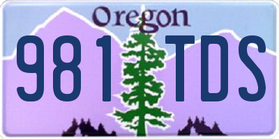 OR license plate 981TDS
