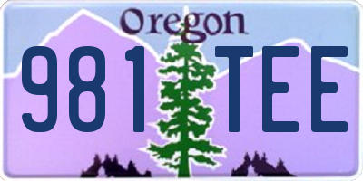 OR license plate 981TEE