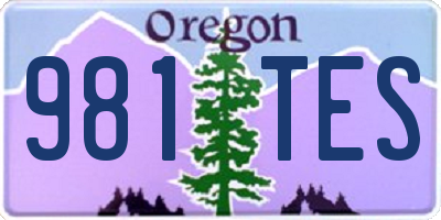 OR license plate 981TES
