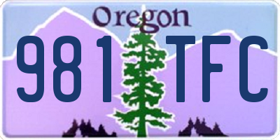 OR license plate 981TFC