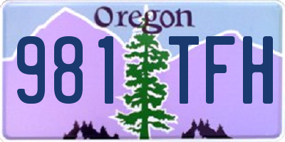 OR license plate 981TFH